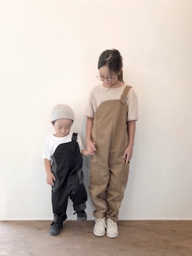 「CIAOPANIC TYPY（チャオパニックティピー）のアイテム（オールインワン・サロペット）」を使った、yuyuemさん（キッズ・130cm）の夏コーディネート