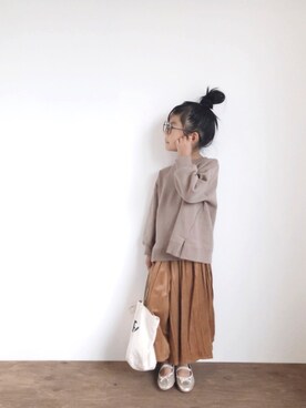 「CIAOPANIC TYPY（チャオパニックティピー）のアイテム（スウェット）」を使った、yuyuemさん（キッズ・110cm）の秋コーディネート