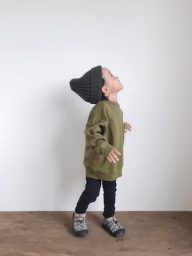 「CIAOPANIC TYPY（チャオパニックティピー）のアイテム（スウェット）」を使った、yuyuemさん（キッズ・100cm）の秋コーディネート