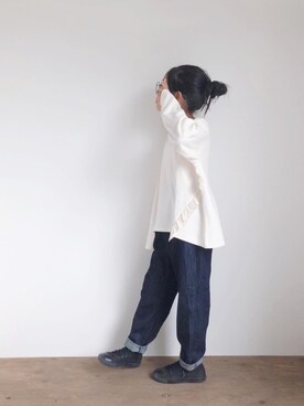 「GU（ジーユー）のアイテム」を使った、yuyuemさん（キッズ・130cm）の秋コーディネート