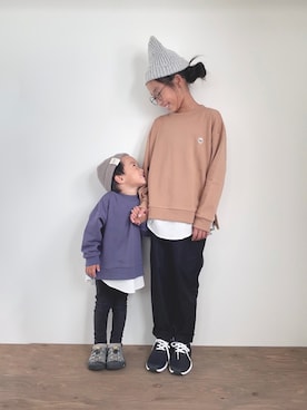 「CIAOPANIC TYPY（チャオパニックティピー）のアイテム（帽子）」を使った、yuyuemさん（キッズ・130cm）の冬コーディネート