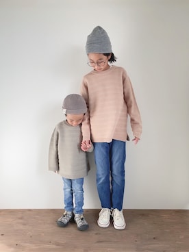 「CIAOPANIC TYPY（チャオパニックティピー）のアイテム（帽子）」を使った、yuyuemさん（キッズ・130cm）の冬コーディネート