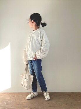 「コットンレース」｜yuyuemさん（キッズ・139cm）の冬コーディネート