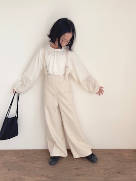 「白コーデ」｜yuyuemさん（キッズ・139cm）の冬コーディネート