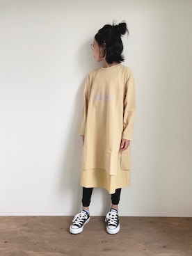 「CIAOPANIC TYPY（チャオパニックティピー）のアイテム（ワンピース/ドレス）」を使った、yuyuemさん（キッズ・139cm）の春コーディネート