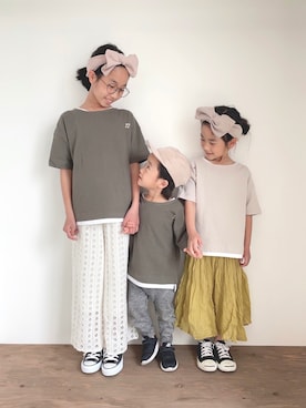 「色違いコーデ」｜yuyuemさん（キッズ・139cm）の春コーディネート