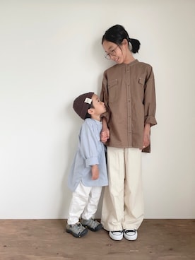 「CIAOPANIC TYPY（チャオパニックティピー）のアイテム（帽子）」を使った、yuyuemさん（キッズ・142cm）の春コーディネート