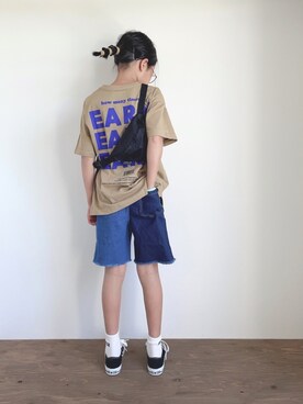 「CIAOPANIC TYPY（チャオパニックティピー）のアイテム（パンツ）」を使った、yuyuemさん（キッズ・142cm）の春コーディネート