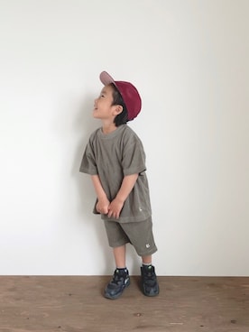 「CIAOPANIC TYPY（チャオパニックティピー）のアイテム（帽子）」を使った、yuyuemさん（キッズ・100cm）の春コーディネート