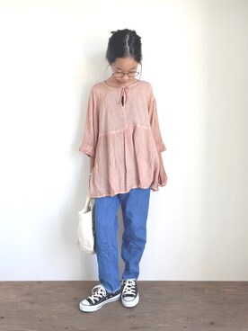 「CIAOPANIC TYPY（チャオパニックティピー）のアイテム（パンツ）」を使った、yuyuemさん（キッズ・142cm）の春コーディネート