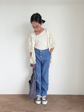 「CIAOPANIC TYPY（チャオパニックティピー）のアイテム（パンツ）」を使った、yuyuemさん（キッズ・142cm）の春コーディネート