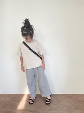 「CIAOPANIC TYPY（チャオパニックティピー）のアイテム（パンツ）」を使った、yuyuemさん（キッズ・124cm）の夏コーディネート