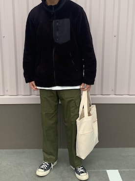 「無印良品」｜「アイテム（トップス）」を使った、Yさん（メンズ・171cm）の冬コーディネート