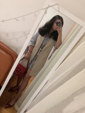 「JW Anderson（ジェイダブリューアンダーソン）のアイテム（ショルダーバッグ）」を使った、____more___さん（レディース・170cm）の秋コーディネート