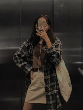 「school」｜서유진さん（レディース・151cm）の秋コーディネート