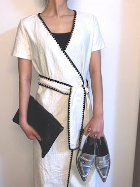 「ESPERANZA（エスペランサ）のアイテム（ローファー）」を使った、smnoootdさん（レディース・160cm）の夏コーディネート