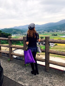 「EGOIST（エゴイスト）のアイテム（Tシャツ/カットソー）」を使った、cocoさん（レディース・162cm）の春コーディネート