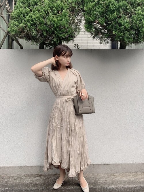 CASA FLINE(カーサフライン)の「LINENイレヘム半袖ワンピース CASA FLINE(カーサフライン)の「LINENイレヘム半袖ワンピース