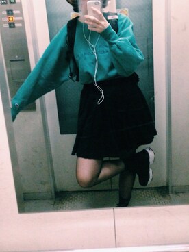 「northface」｜「アイテム（スウェット）」を使った、みいさん（レディース・167cm）の春コーディネート