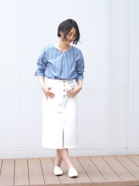 「リボン(モチーフ)」｜Emmaさん（レディース・161cm）の春コーディネート