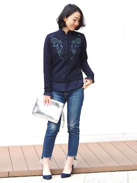 Emmaさん（レディース・161cm）の冬コーディネート