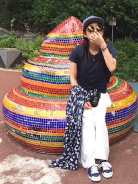 「韓国旅行」｜「アイテム（ジャケット/アウター）」を使った、yum_.さん（レディース・152cm）の冬コーディネート