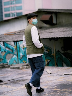 「Fumbleのアイテム」を使った、Thaiさん（メンズ・168cm）の夏コーディネート