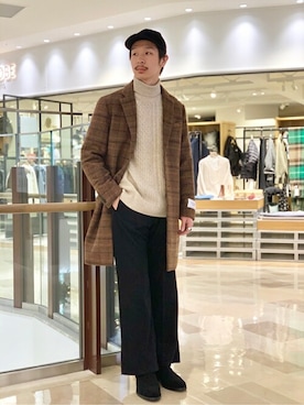 「417 EDIFICE（フォーワンセブンエディフィス）のアイテム（帽子）」を使った、TOGOさん（メンズ・173cm）の秋コーディネート