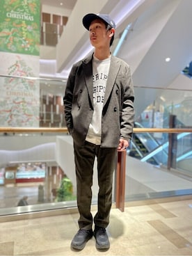 「417 EDIFICE（フォーワンセブンエディフィス）のアイテム（スウェット）」を使った、TOGOさん（メンズ・173cm）の秋コーディネート