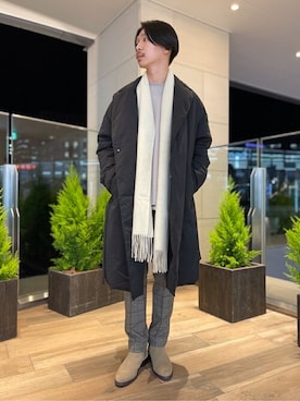 「417 EDIFICE」｜「アイテム（チェスターコート）」を使った、TOGOさん（メンズ・173cm）の秋コーディネート