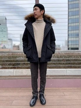 「417 EDIFICE（フォーワンセブンエディフィス）のアイテム（シューズ）」を使った、TOGOさん（メンズ・173cm）の冬コーディネート