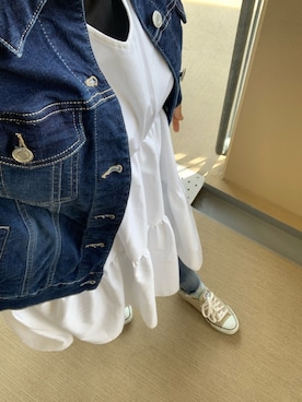 「Honeys（ハニーズ）のアイテム（デニムジャケット）」を使った、erer6さん（レディース・159cm）の春コーディネート