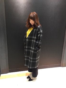 「アイテム（トレンチコート）」を使った、JUNさん（レディース・153cm）の秋コーディネート