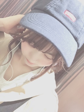 「CHUMS（チャムス）のアイテム（キャップ）」を使った、ののさん（レディース・152cm）の春コーディネート