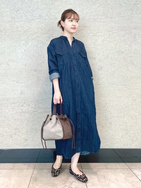 renaさんの「【別注】ROSSO×Lee　WORK DRESS」を使ったコーディネート