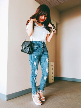 「& by P&D（アンドバイピーアンドディー）のアイテム」を使った、Ri-koさん（レディース・148cm）の夏コーディネート