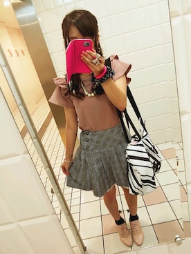 「Honeys（ハニーズ）のアイテム（ブーティ）」を使った、Ri-koさん（レディース・148cm）の夏コーディネート