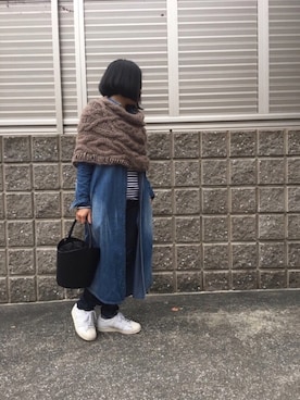 「Johnbull Private labo（ジョンブルプライベートラボ）のアイテム（ワンピース/ドレス）」を使った、maruさん（レディース・146cm）の冬コーディネート