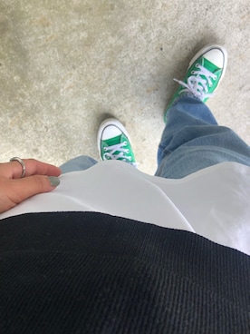 「ハイウエストストレートジーンズ」｜maruさん（レディース・161cm）の夏コーディネート