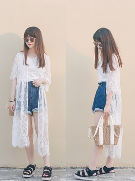 Hannnaさん（レディース・165cm）の夏コーディネート