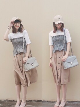 Hannnaさん（レディース・165cm）の夏コーディネート