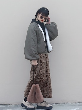 Hannnaさん（レディース・165cm）の冬コーディネート