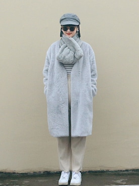 「one way（ワンウェイ）のアイテム（その他アウター）」を使った、Hannnaさん（レディース・165cm）の冬コーディネート