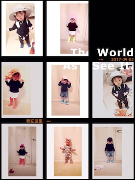 「COS（コス）のアイテム」を使った、Amy Shenさん（キッズ・31cm）の秋コーディネート