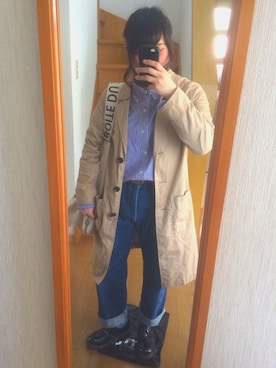「Polo Ralph Lauren」｜「アイテム（トレンチコート）」を使った、まいさん（レディース・153cm）の春コーディネート
