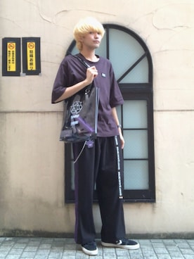 「SHAREEF（シャリーフ）のアイテム（バッグ）」を使った、Toppoさん（メンズ・180cm）の秋コーディネート