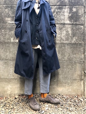 「STUDIOUS SELECT（ステュディオスセレクト）のアイテム（レッグウェア）」を使った、Toppoさん（メンズ・180cm）の冬コーディネート