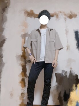 「STUDIOUS（ステュディオス）のアイテム（ブレスレット）」を使った、ゆっけさん（メンズ・168cm）の夏コーディネート