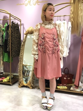 「あちゃちゅむ」｜「アイテム（パンツ）」を使った、竹内柚衣さん（レディース・149cm）の夏コーディネート