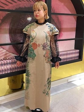 「あちゃちゅむ」｜「アイテム（ワンピース/ドレス）」を使った、竹内柚衣さん（レディース・149cm）の秋コーディネート